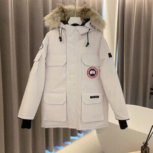Canada Goose Cream Parka with Fur Hood